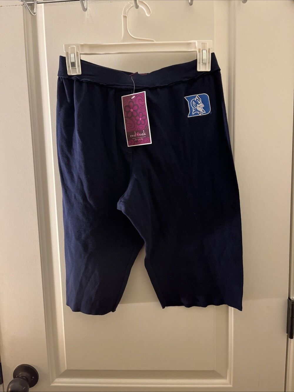 Duke Blue Devils Girls Cotton Capri Shorts Cut-Off  Size XL 14/16 Blue